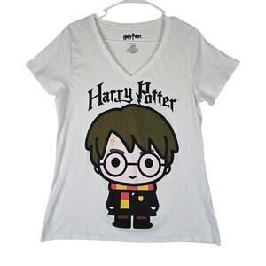 Harry Potter Cute Cartoon V-Neck Womens Tshirt top XL 0740